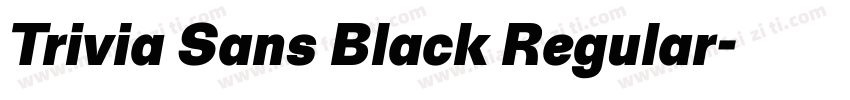 Trivia Sans Black Regular字体转换